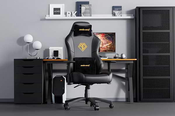 Фото - Крісло для геймерів Anda Seat Phantom 3 Size L Black & Gold (AD18Y-06-B-PVC)