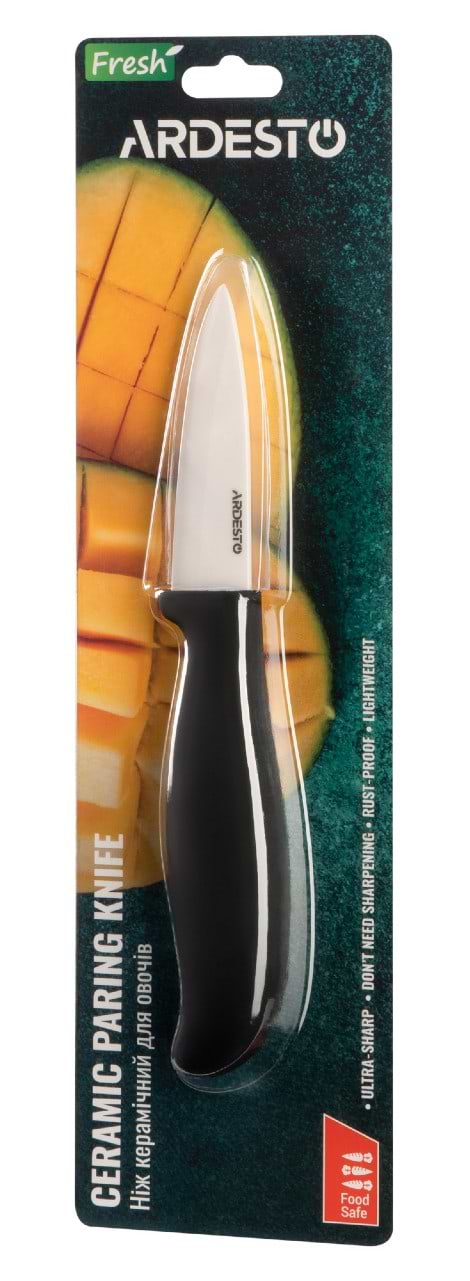 Фото - Ніж для овочів Ardesto Fresh 18.5 см Black (AR2118CB)
