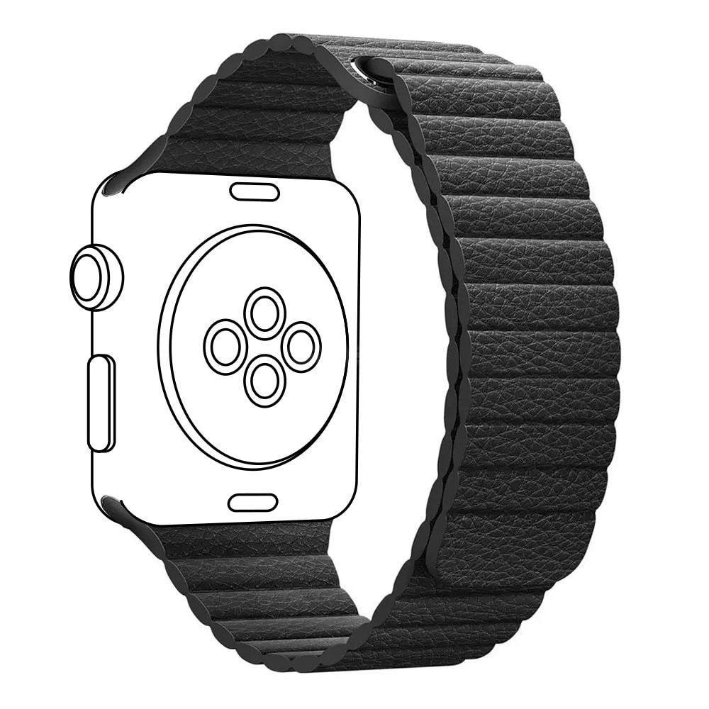 Ремінець для смарт-годинника ArmorStandart Leather Loop for Apple Watch 42 (Series 11-10)/41/40/38 Black (ARM48655)