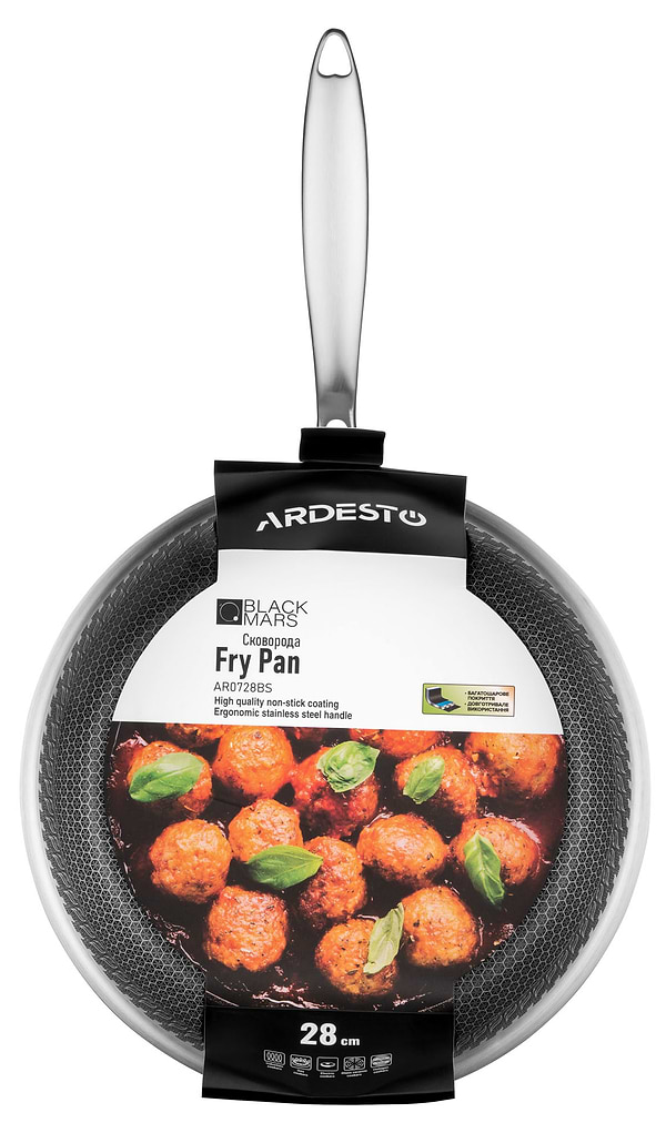 Фото - Сковорода універсальна Ardesto Black Mars Avior 28 см (AR0728BS)