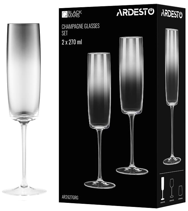 Фото - Набор бокалов Ardesto Black Mars Mira 270 мл 2 шт. (AR2627GRG)