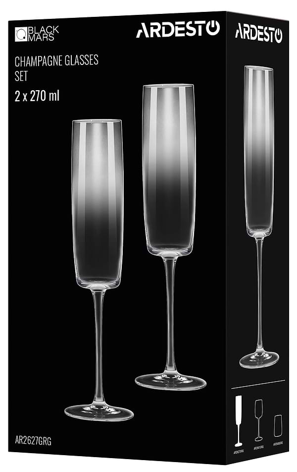 Фото - Набор бокалов Ardesto Black Mars Mira 270 мл 2 шт. (AR2627GRG)