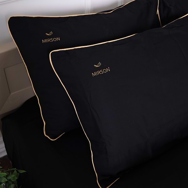 Фото - Комплект постельного белья MirSon Сатин Corner Black Pearl 2х160х220 см (2200001717640)