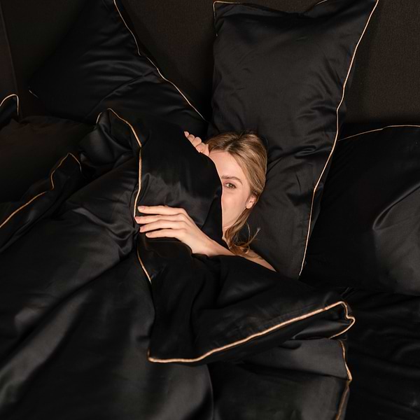 Фото - Комплект постельного белья MirSon Сатин Corner Black Pearl 2х160х220 см (2200001717640)