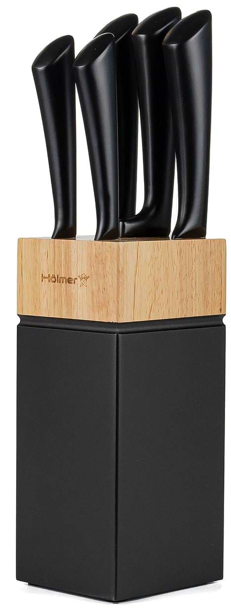 Фото - Набір ножів Holmer KS-66325-BL Black Steel