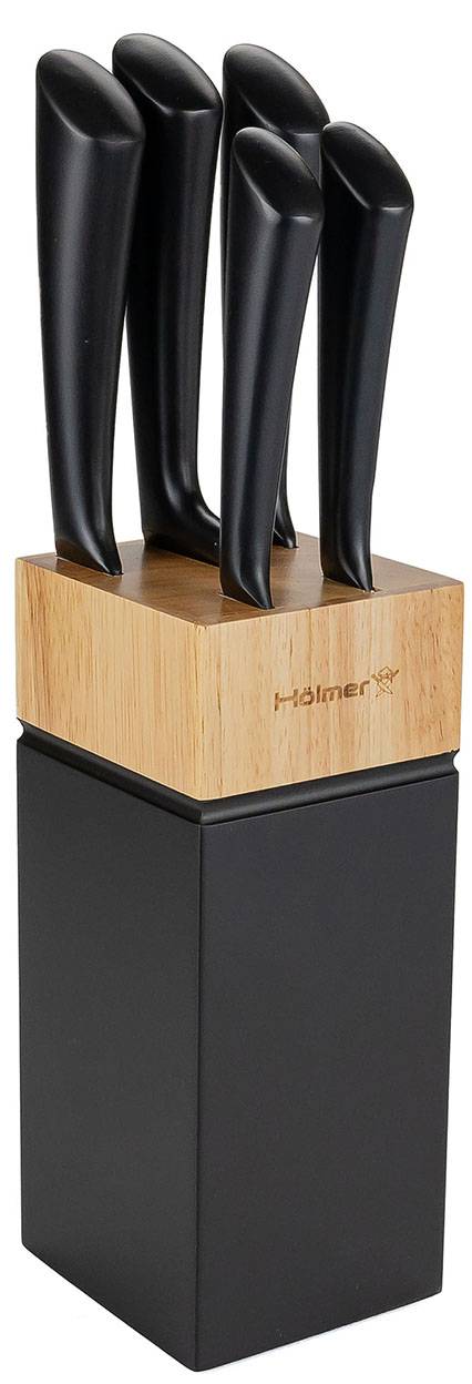 Фото - Набір ножів Holmer KS-66325-BL Black Steel