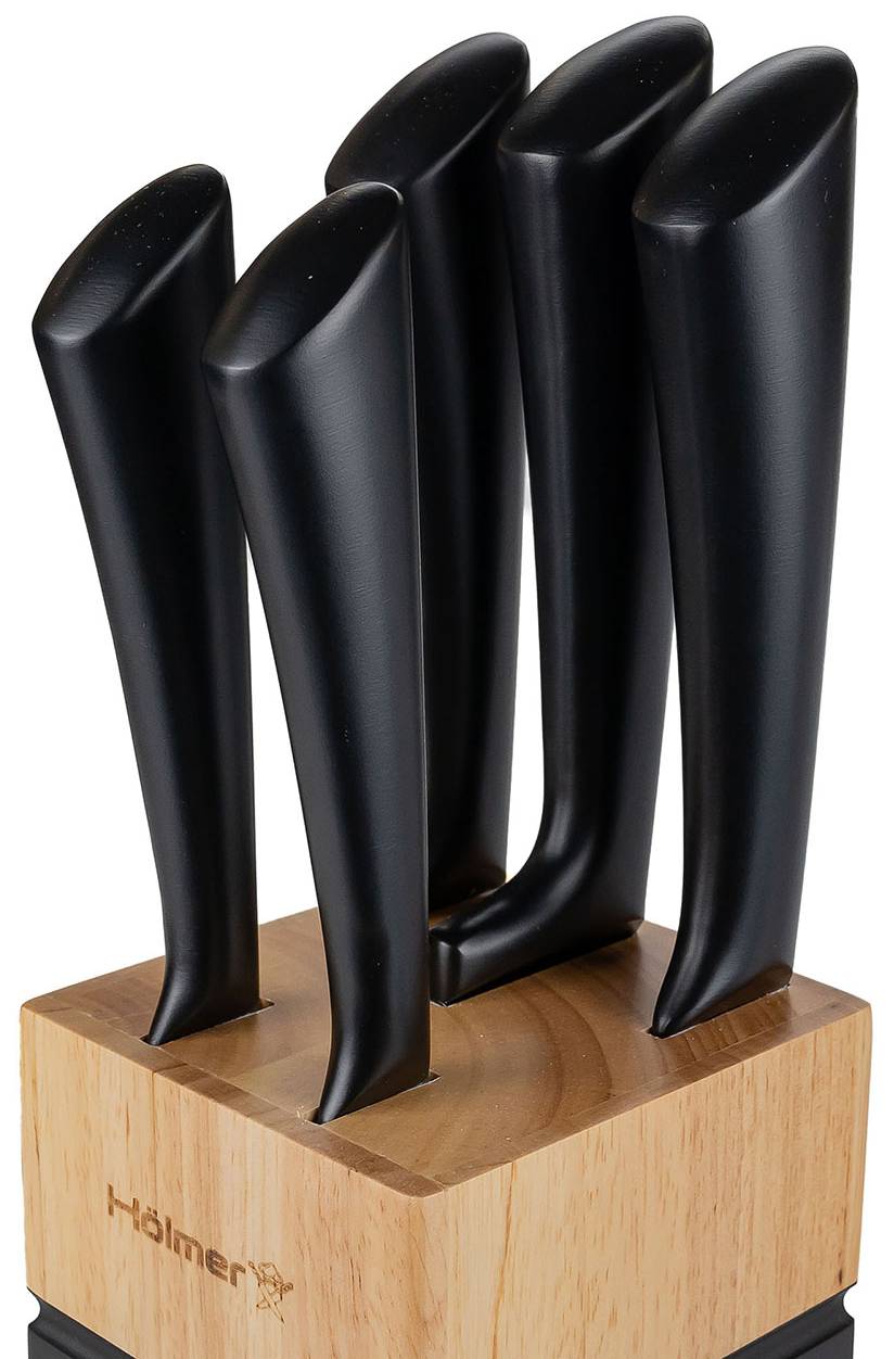 Фото - Набір ножів Holmer KS-66325-BL Black Steel
