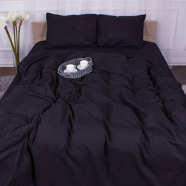 Фото - Комплект постельного белья MirSon Бязь 16-9000 Black Stone 160х220 см (2200005897959)