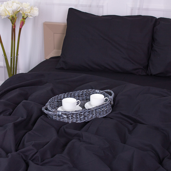 Фото - Комплект постельного белья MirSon Бязь 16-9000 Black Stone 160х220 см (2200005897959)