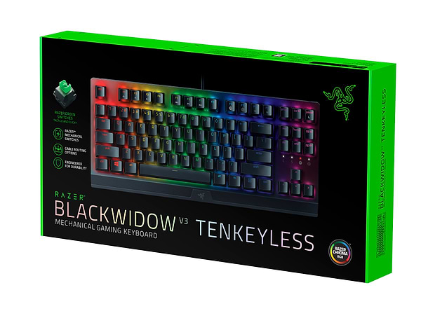 Фото - Клавіатура дротова ігрова Razer BlackWidow V3 TKL RU (RZ03-03490700-R3R1)