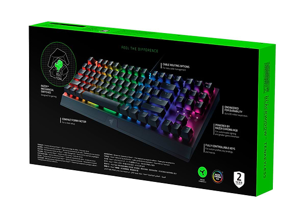 Фото - Клавіатура дротова ігрова Razer BlackWidow V3 TKL RU (RZ03-03490700-R3R1)