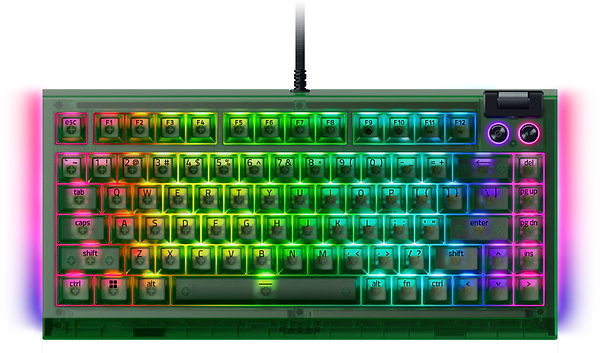 Фото - Клавіатура дротова ігрова Razer BlackWidow V4 75%, Phantom Green (RZ03-05003300-R3M1)