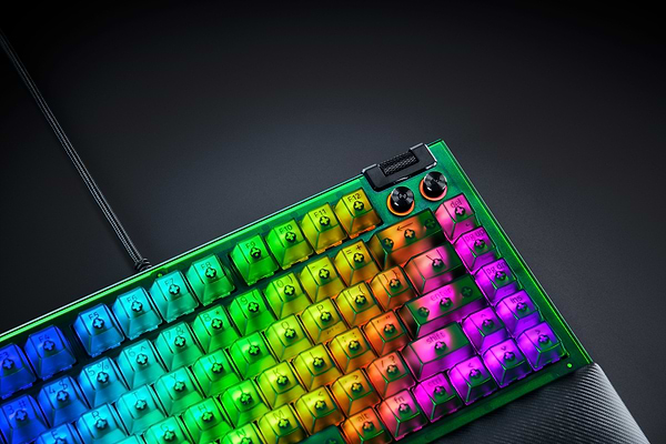 Фото - Клавіатура дротова ігрова Razer BlackWidow V4 75%, Phantom Green (RZ03-05003300-R3M1)