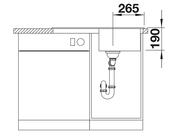 Фото - Мийка кухонна Blanco 525970 SONA 45S ЧОРНИЙ