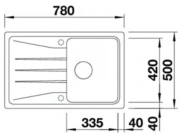 Фото - Мийка кухонна Blanco 525970 SONA 45S ЧОРНИЙ