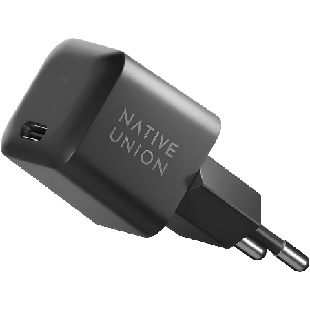 Мережевий зарядний пристрій Native Union Fast GaN Charger PD 30W USB-C Port Black (FAST-PD30-2-BLK-EU) - Фото 1
