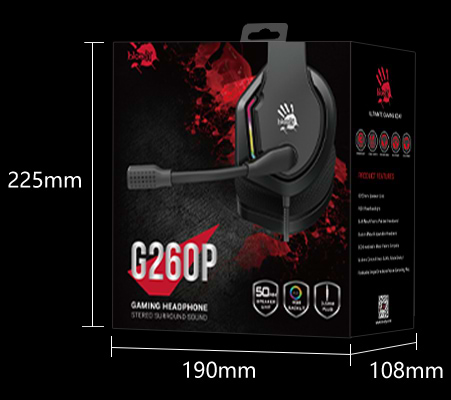 Фото - Гарнітура дротова ігрова Bloody G260p Black
