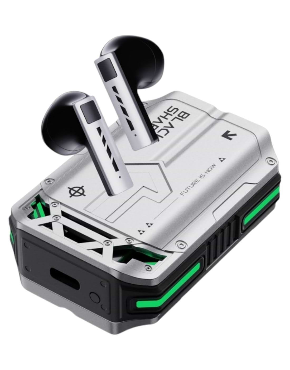 Купити Навушники вкладиші бездротові TWS Black Shark T11 (BS-T11) Grey - Фото 1 Навушники вкладиші бездротові TWS Black Shark T11 (BS-T11) Grey - Фото 1