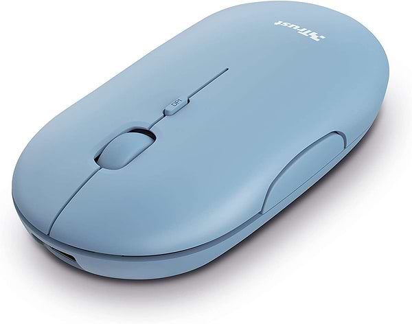 Фото - Миша бездротова Trust Puck Rechargeable Ultra-Thin BT WL Silent Blue (24126)