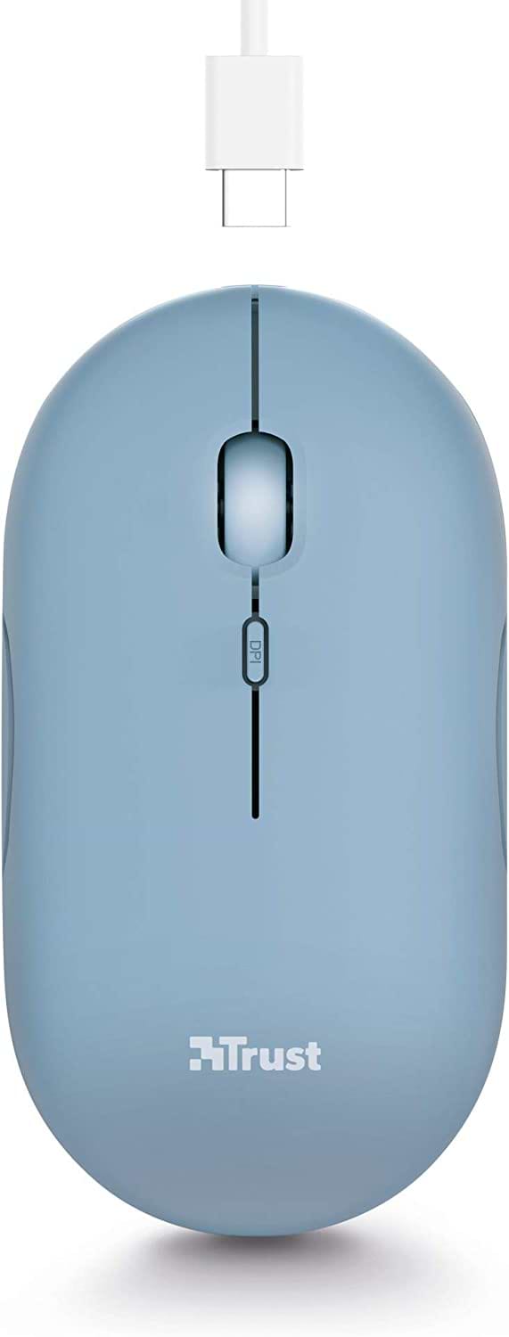 Фото - Миша бездротова Trust Puck Rechargeable Ultra-Thin BT WL Silent Blue (24126)