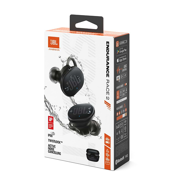 Фото - Наушники вкладыши беспроводные TWS JBL Endurance Race 2 Black (JBLENDURACE2BLK)