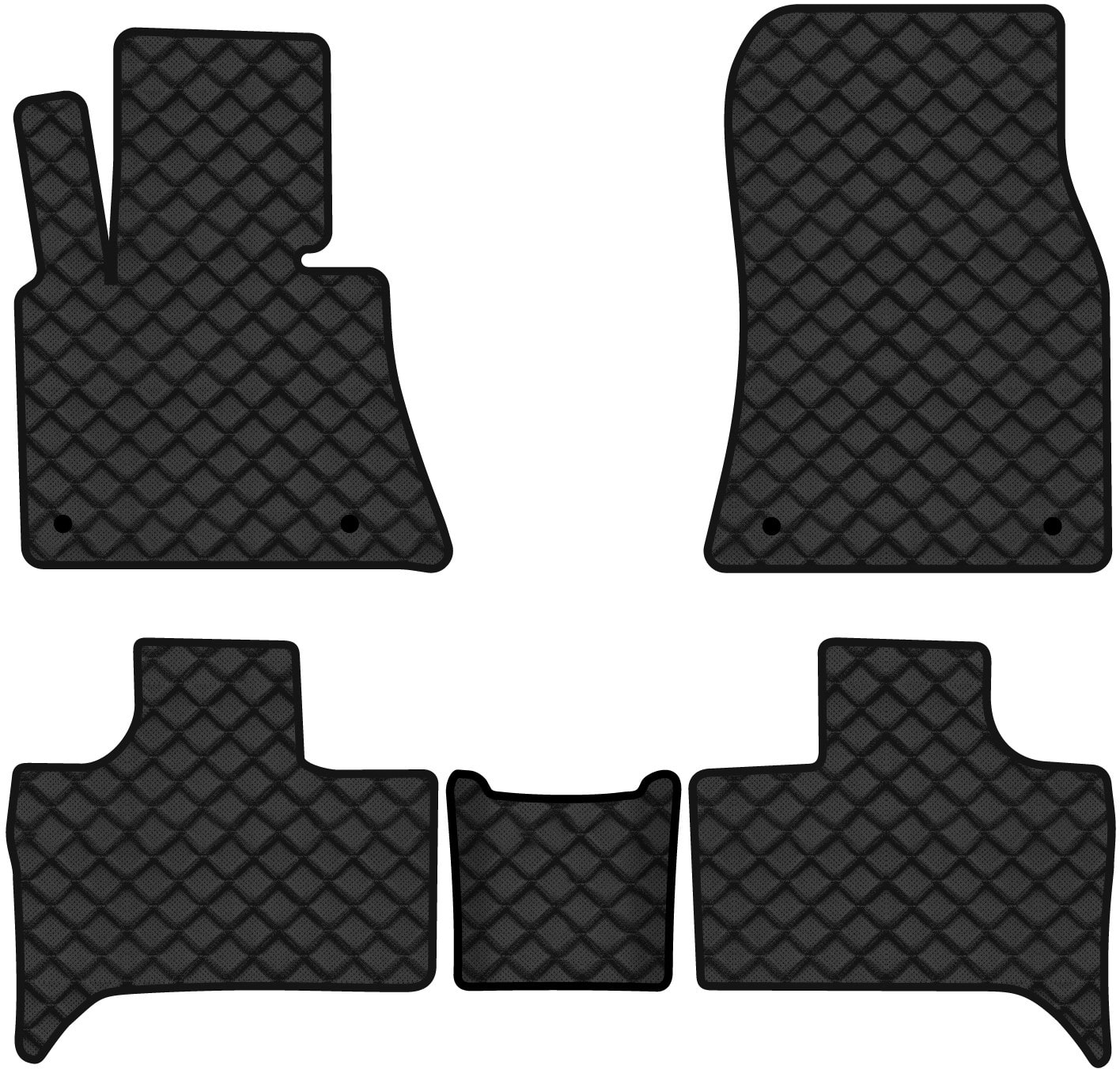 Коврики из экокожи в салон авто EVAtech ECO для X5 (E53) Restyling BMW 2003-2006 1 поколение SUV EU BM12222C5BW4BBLB