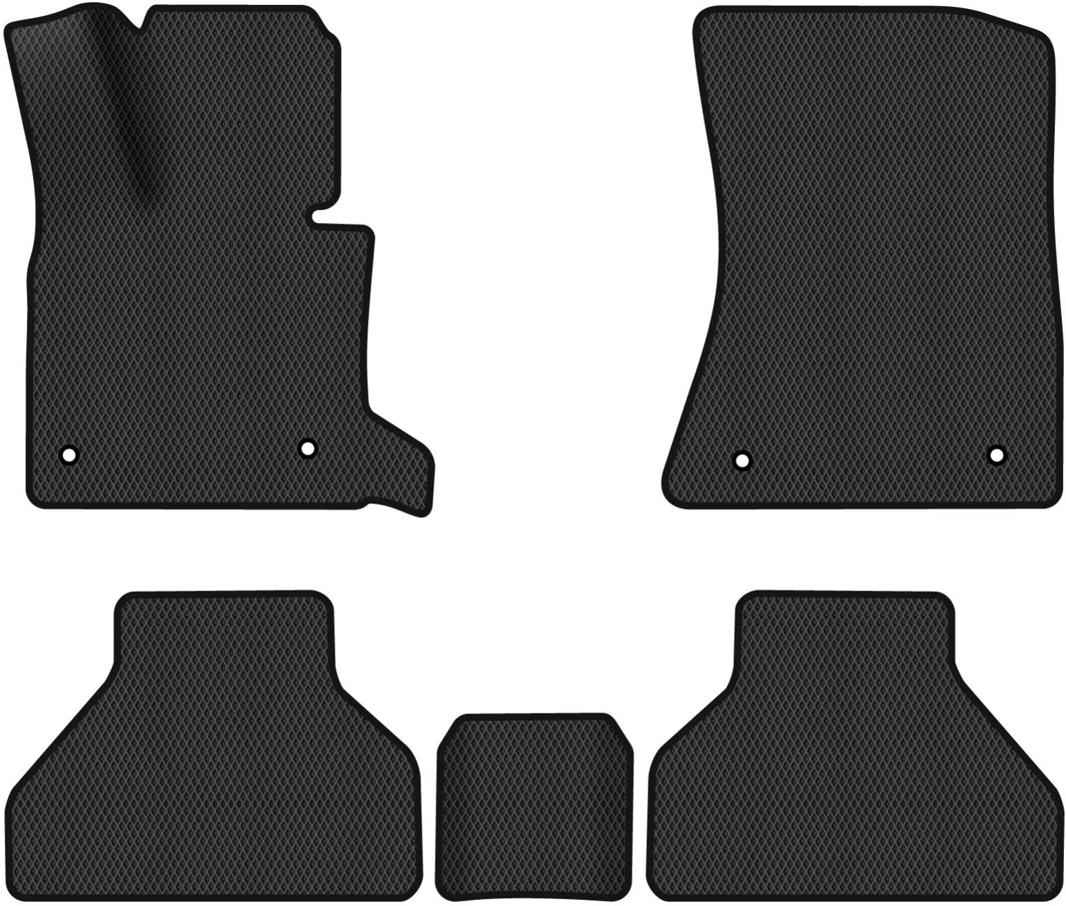 EVA килимки в салон авто EVAtech для X5 (E70) (open threshold) BMW 2006-2013 2 покоління SUV EU (BM325CD5RBB)