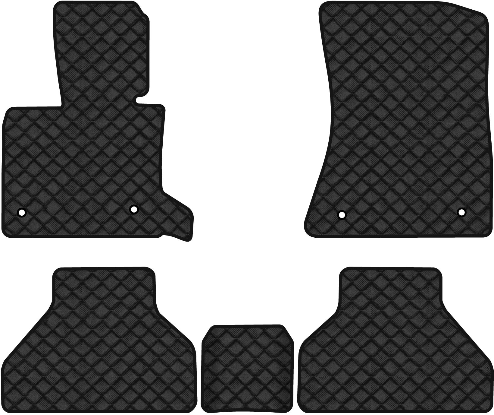 Коврики из экокожи в салон авто EVAtech ECO для X5 (E70) (open threshold) BMW 2006-2013 2 поколение SUV EU BM325CB5BW4BBB