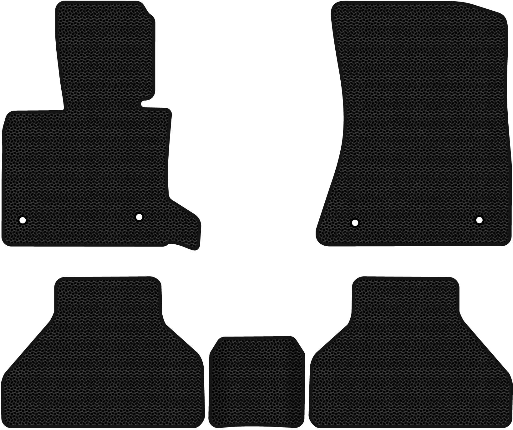 EVA коврики в салон авто EVAtech для X5 (E70) (open threshold) BMW 2006-2013 2 поколение SUV EU (BM325CB5BW4KBB)