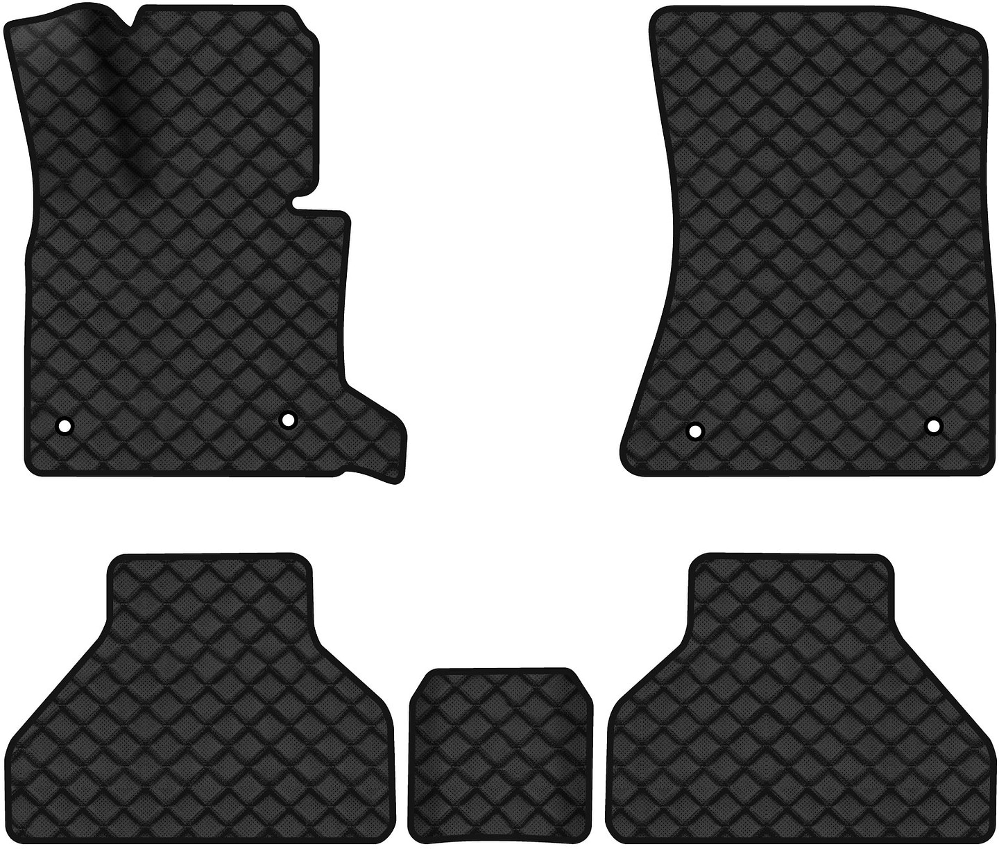 Коврики из экокожи в салон авто EVAtech ECO для X5 (E70) (open threshold) BMW 2006-2013 2 поколение SUV EU BM325CD5BW4BBB