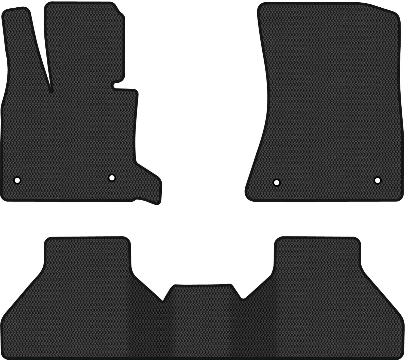 EVA килимки в салон авто EVAtech для X5 (E70) (open threshold) BMW 2006-2013 2 покоління SUV EU (BM325Z3BW4RBB)