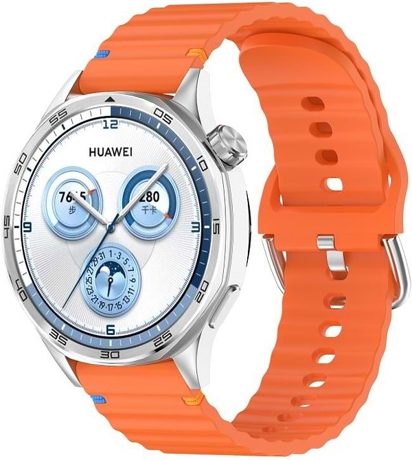 Фото - Ремінець для смарт-годинника BeCover Ribbed Tape (22mm) for Huawei Watch GT 5 / GT 4 (46mm) / GT 3 (46mm) / GT 2 (46mm) / GT 2 Pro / Watch GS Pro Orange (714289)