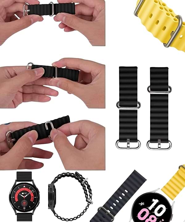 Фото - Ремінець для смарт-годинника BeCover Wave Style (20mm) for Samsung Galaxy Watch Active/Active 2 (40/44mm)/Gear S2/S2 Classic/Gear Sport Light (714159)