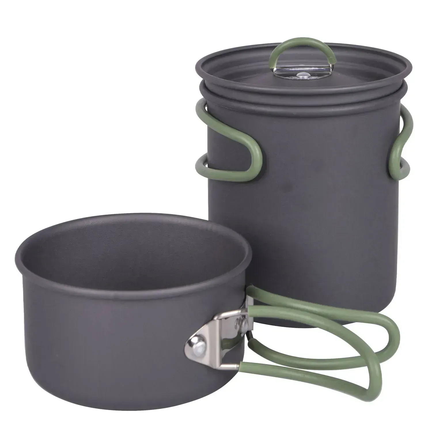 Набор посуды туристический Bo-camp Explorer 2 Pieces Hard Anodized Anthracite/Green (2200240)