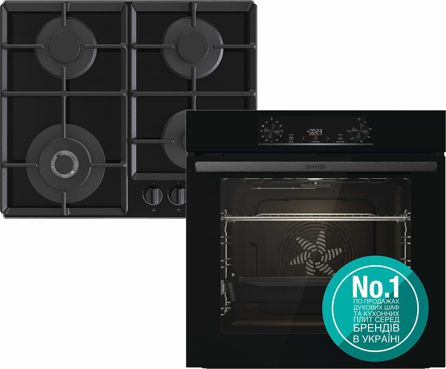 Духовой шкаф + варочная панель газовая Gorenje BO6735E05B + GTW641EB