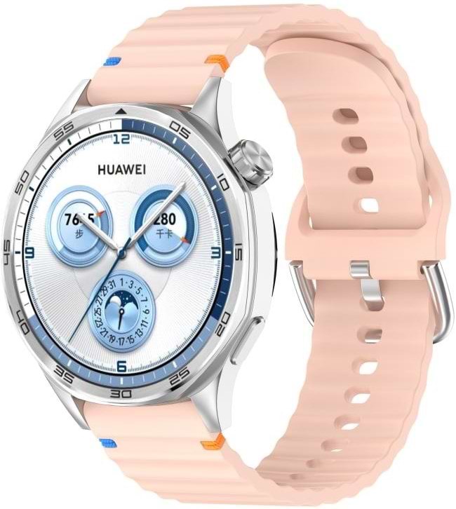 Ремешок для смарт-часов BeCover Ribbed Tape (22mm) for Huawei Watch GT 5 / GT 4 (46mm) / GT 3 (46mm) / GT 2 (46mm) / GT 2 Pro / Watch GS Pro Pink (714290)