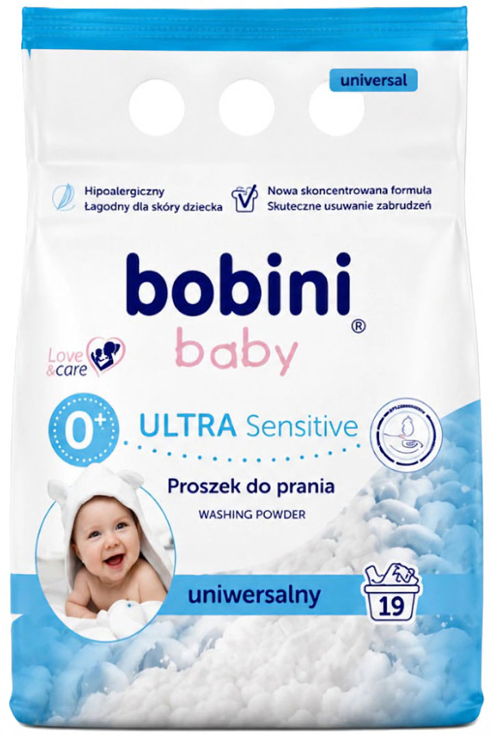 Пральний порошок Bobini універсальний для дит. реч. гіпоалергенний 1,425 кг 0+ (48476)