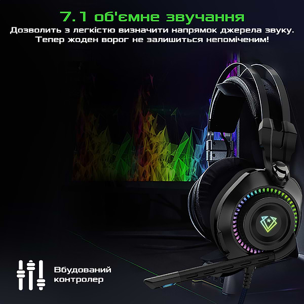 Фото - Гарнитура проводная игровая Vertux Bogota.Black