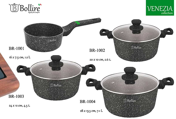 Фото - Каструля Bollire з кришкою 4,5 л 24 см Venezia
