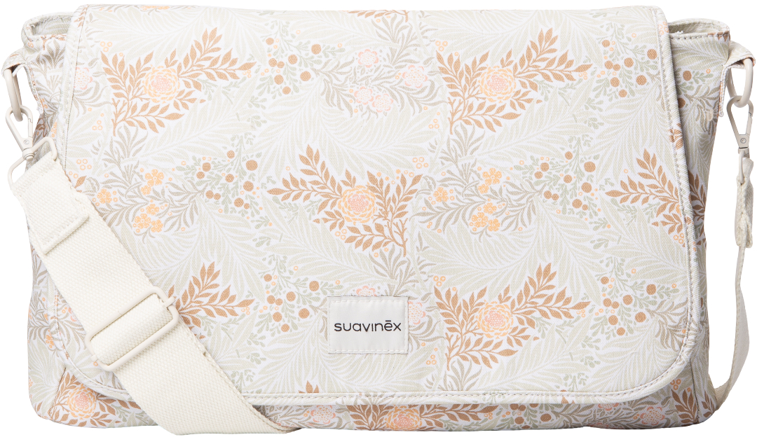 Сумка для коляски Suavinex велика Poetry біла з малюнком (403038)