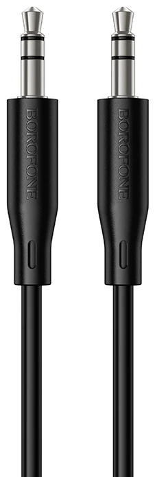 Кабель 3.5 мм -3.5 мм BOROFONE BL26 3.5mm male to 3.5mm male, TPE, 1m Black (6941991122170)