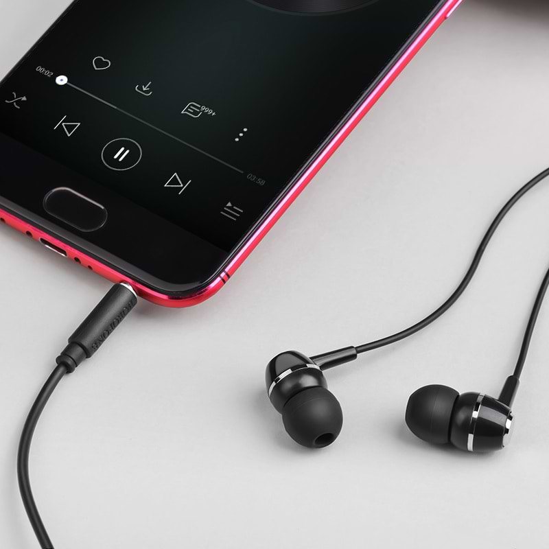 Фото - Навушники вкладиші дротові BOROFONE BM36 Acura Universal earphones with mic Black (6931474709691)