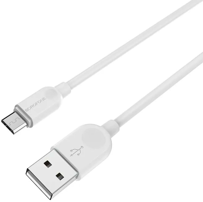 Кабель BOROFONE BX14 USB to Micro 2.4A, 2m White (6957531090014)