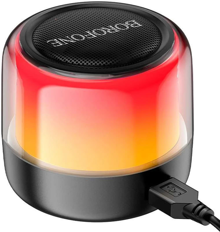 Портативна акустика BOROFONE BP12 Colorful BT wired 2-in-1 computer speaker Black (6974443387179)
