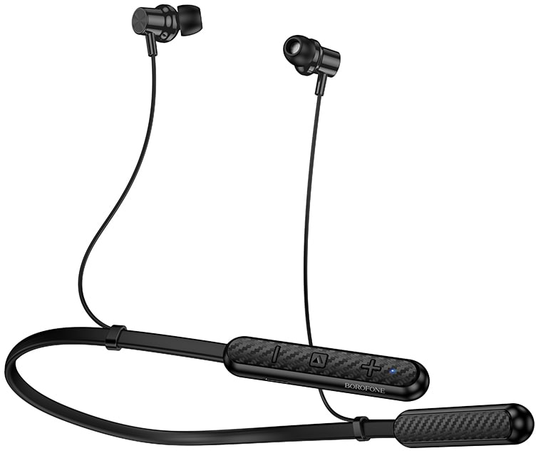 Наушники вкладыши беспроводные BOROFONE BE72 Sun neck hanging BT earphones Black (6941991124518)