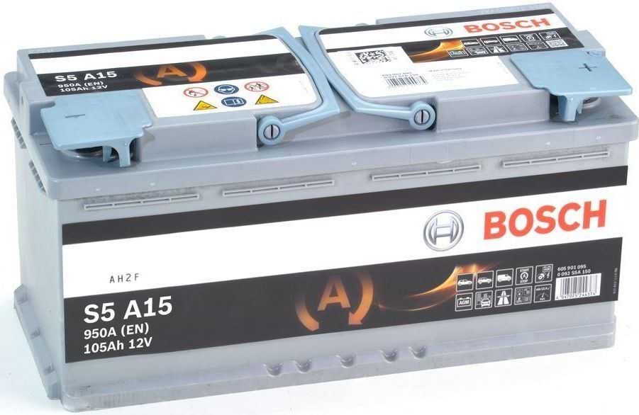 Автомобильный аккумулятор Bosch S5 AGM 12В 105Аг 950А R+ (0 092 S5A 150)