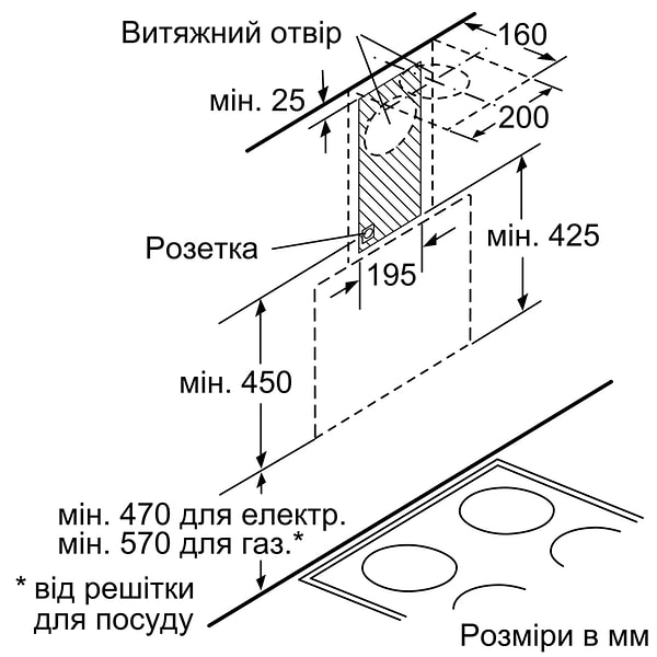 Фото - Вытяжка декоративная Bosch DWK66AJ60T