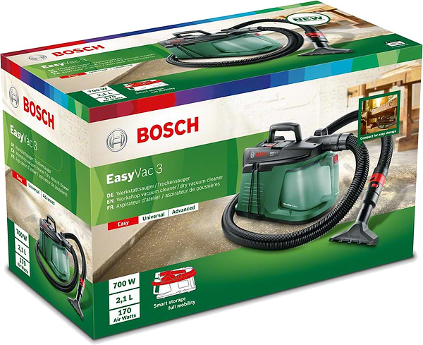 Фото - Пилосос для сухого прибирання з мішком Bosch EasyVac 3 (0.603.3D1.000)