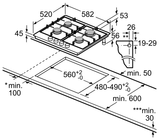 Фото - Варочная панель газовая Bosch PGP6B5B60
