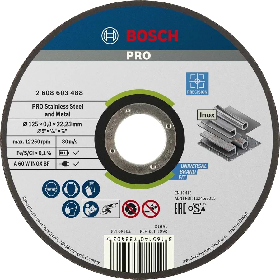 Круг відрізний по металу Bosch Professional 125x0.8x22.23 мм (2.608.603.488)